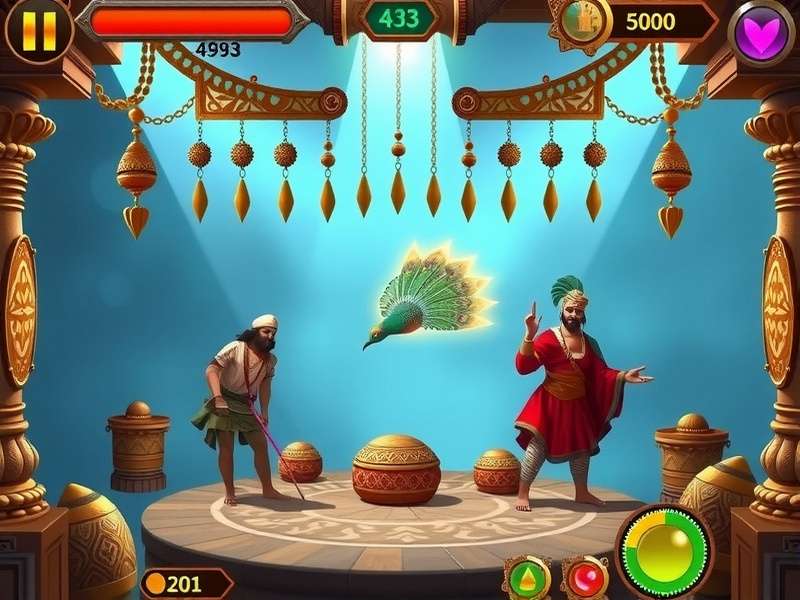 Colorful gameplay of Peacock Plume Treasure Peacock Plume Treasure Gameplay Screenshot